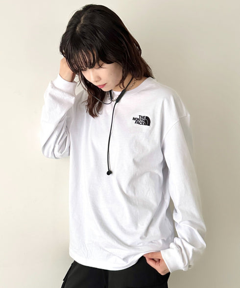 THE NORTH FACE(ザ・ノースフェイス)/ワンポイント ロゴ刺繍 ステッチ 切り替え 長袖 ロンT/ESSENTIAL L/S R/TEE | IM2251049 | ホワイト系その他