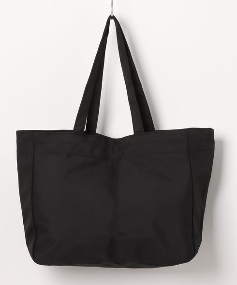 【A4収納可／詳細動画付き】大容量 軽量 多収納トートバッグ ナイロン巾着バッグ | WR1255011 | ブラック