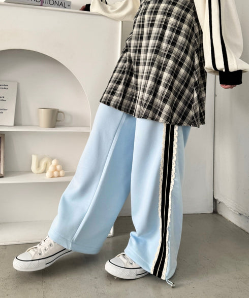 プチレースサイドラインパンツ | NU2255197 | ライトブルー