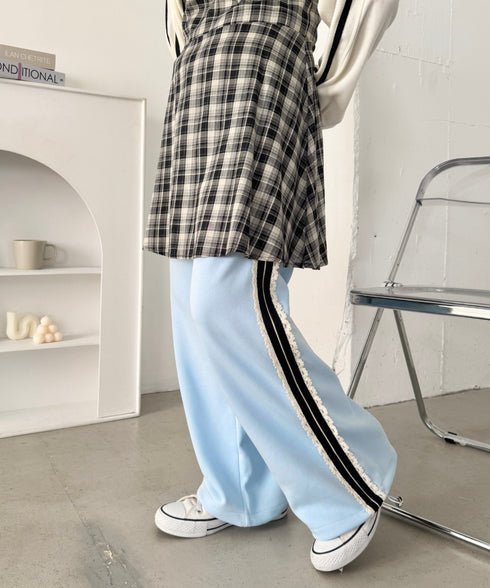 プチレースサイドラインパンツ | NU2255197 | ライトブルー