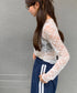 フラワーレースシアーロングTシャツ | WOMEN | EV2251002 | ホワイト