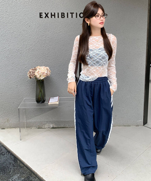 フラワーレースシアーロングTシャツ | WOMEN | EV2251002 | ホワイト