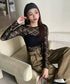 フラワーレースシアーロングTシャツ | WOMEN | EV2251002 | ブラック