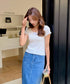 レーストリムサマーニットTシャツ | EV2252006 | ホワイト