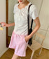 2WAY小花柄シャーリング半袖ブラウス | EV2252011 | ホワイト