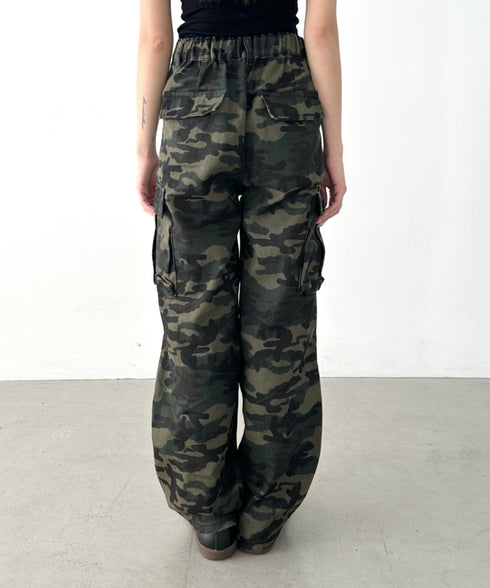 迷彩柄ミリタリーカーゴパンツ | BA2255008 | カーキ