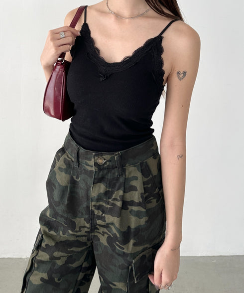 迷彩柄ミリタリーカーゴパンツ | BA2255008 | カーキ