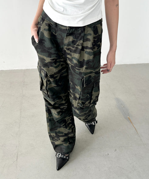 迷彩柄ミリタリーカーゴパンツ | BA2255008 | カーキ