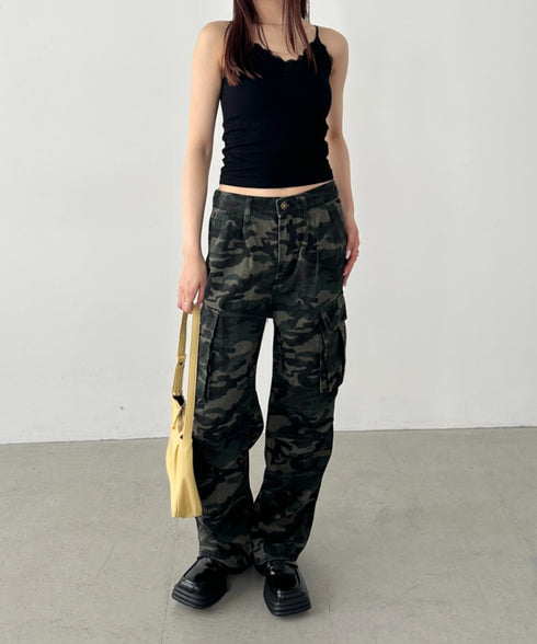 迷彩柄ミリタリーカーゴパンツ | BA2255008 | カーキ