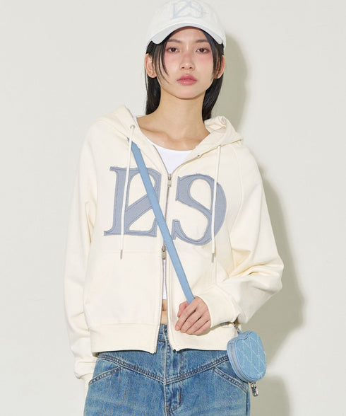 ILLIGO(イリゴ)/ロゴパッチ フルジップパーカー フーディー/129 LOGO PATCH HOODED ZIPUP | AT2251063 | クリーム