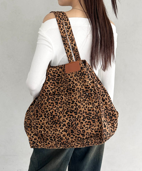 レオパード柄BIGトートバッグ | BA1255019 | ベージュ