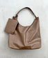 ポーチ付きワンハンドルPUトートバッグ | BA1255020 | ブラウン