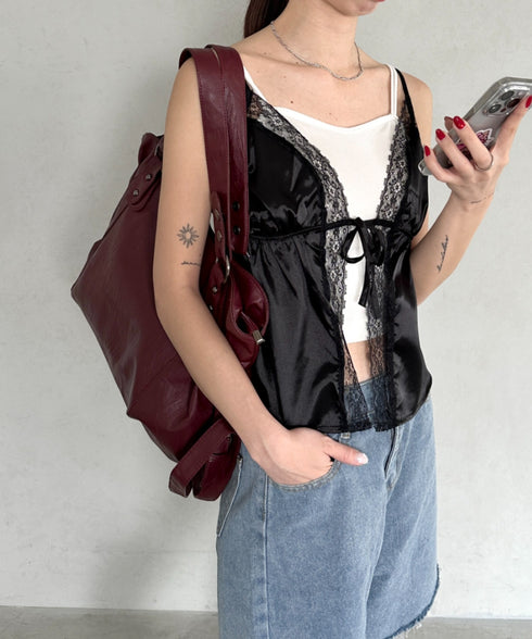 サイドベルトPUボストンバッグ | BA1255023 | レッド