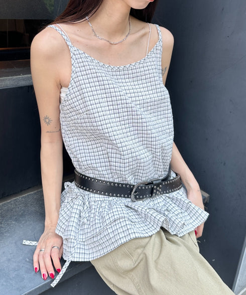 ダブルスタッズベルト | BA6255027 | ブラック