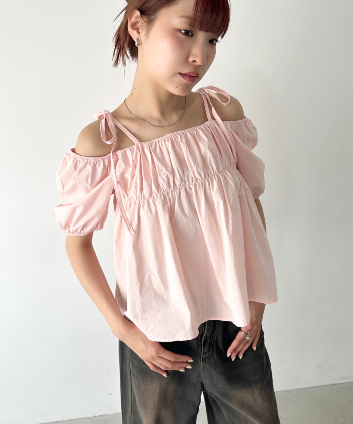 ギャザーオフショルブラウス ギャザーオフショルブラウス(シャツ・ブラウス)｜トップス