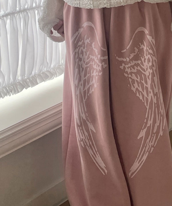 FANCY CLUB(ファンシークラブ)/ワイド ルーズ エンジェル ジョガー スウェットパンツ/ANGEL VINTAGE SWEATPANTS | AT2252011 | ピンク