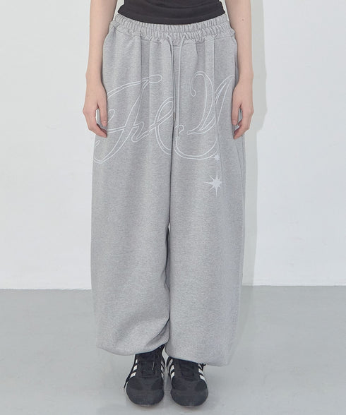 FANCY CLUB(ファンシークラブ)/ワイド ルーズ エンジェル ジョガー スウェットパンツ/ANGEL VINTAGE SWEATPANTS | AT2252011 | グレー