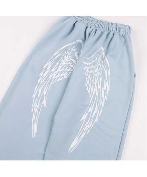 FANCY CLUB(ファンシークラブ)/ワイド ルーズ エンジェル ジョガー スウェットパンツ/ANGEL VINTAGE SWEATPANTS | AT2252011 | ブルー