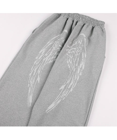 FANCY CLUB(ファンシークラブ)/ワイド ルーズ エンジェル ジョガー スウェットパンツ/ANGEL VINTAGE SWEATPANTS | AT2252011 | グレー