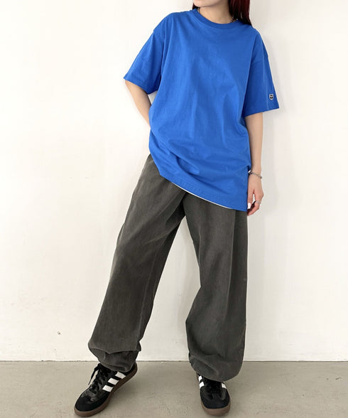 NEWTRAL(ニュートラル)/205 5.6oz スタンダードエンブレムT/サイズ展開多数 コットン 無地 半袖 Tシャツ | NT2009005 | ブルー