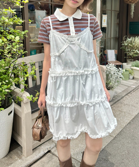 ビスチェ風フリルティアードキャミチュニック | SL2255031 | ホワイト