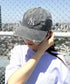 MLB KOREA(エムエルビーコリア)/ダメージ ウォッシング ロゴ刺繍 ベースボール キャップ 帽子/damage washing unstructured ball-cap | AT5252016 | ダークグレー