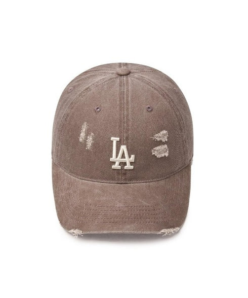 MLB KOREA(エムエルビーコリア)/ダメージ ウォッシング ロゴ刺繍 ベースボール キャップ 帽子/damage washing unstructured ball-cap | AT5252016 | ブラウン