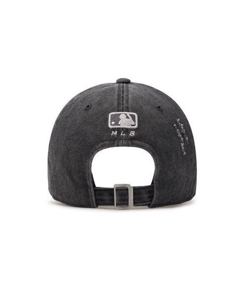 MLB KOREA(エムエルビーコリア)/ダメージ ウォッシング ロゴ刺繍 ベースボール キャップ 帽子/damage washing unstructured ball-cap | AT5252016 | ダークグレー