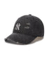 MLB KOREA(エムエルビーコリア)/ダメージ ウォッシング ロゴ刺繍 ベースボール キャップ 帽子/damage washing unstructured ball-cap | AT5252016 | ダークグレー