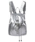 MUCENT(ムセント)/軽量 ミニ シャイニー ドローストリング ナップザック リュック バックパック/GLOSSY MINI BACKPACK | AT1252019 | シルバー