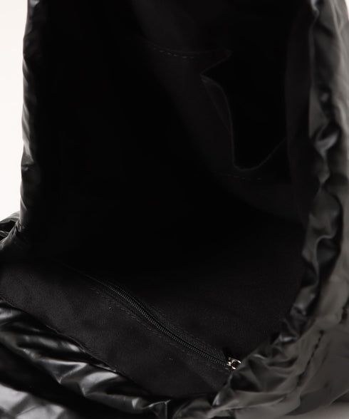 MUCENT(ムセント)/軽量 ミニ シャイニー ドローストリング ナップザック リュック バックパック/GLOSSY MINI BACKPACK | AT1252019 | ブラック