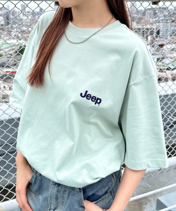 JEEP(ジープ)/グラフィック バックロゴ ロゴ刺繍 半袖 Tシャツ/M-Logo graphic t-shirt | AT2252021 | ミント
