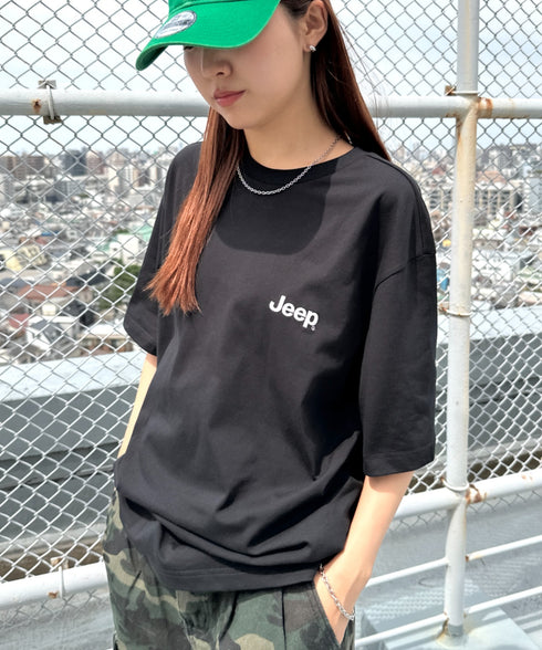 JEEP(ジープ)/グラフィック バックロゴ ロゴ刺繍 半袖 Tシャツ/M-Logo graphic t-shirt | AT2252021 | ブラック系その他