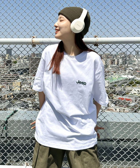 JEEP(ジープ)/グラフィック バックロゴ ロゴ刺繍 半袖 Tシャツ/M-Logo graphic t-shirt | AT2252021 | グリーン