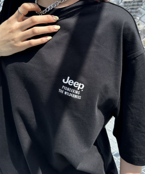JEEP(ジープ)/2枚組セット 2P ワンポイント ロゴ刺繍 半袖 Tシャツ/2PACK Single air gram t-shirt | AT2252022 | ブラック