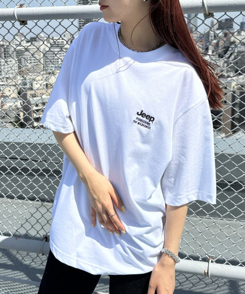 JEEP(ジープ)/2枚組セット 2P ワンポイント ロゴ刺繍 半袖 Tシャツ/2PACK Single air gram t-shirt | AT2252022 | ホワイト