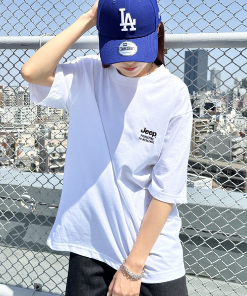 JEEP(ジープ)/2枚組セット 2P ワンポイント ロゴ刺繍 半袖 Tシャツ/2PACK Single air gram t-shirt | AT2252022 | ホワイト×ブラック