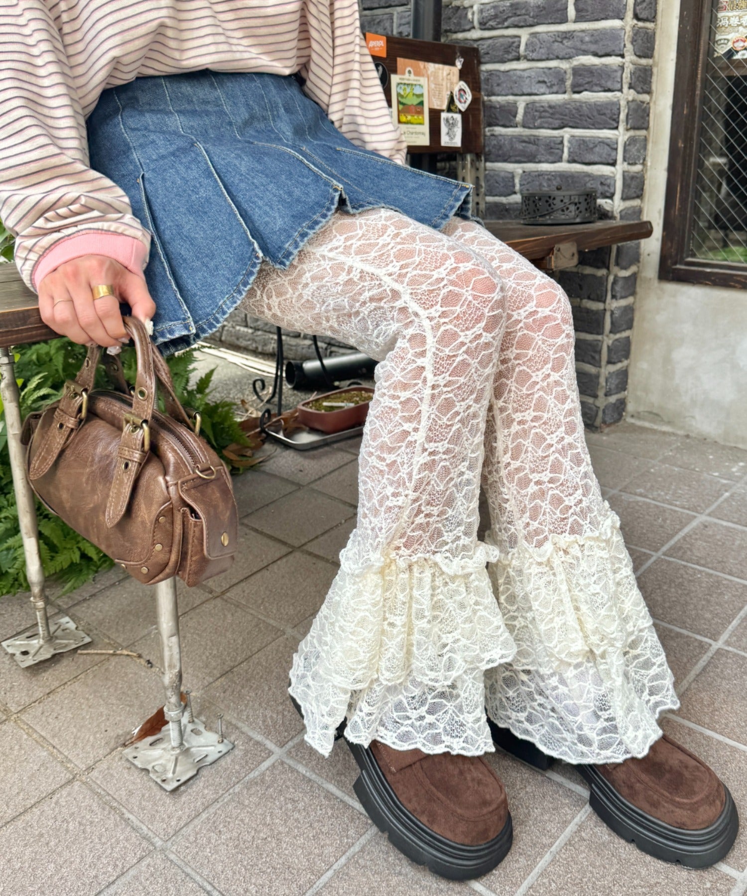 2段フリルレースパンツ | SL2255038 | アイボリー – Outfitter lab