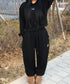 MUCENT(ムセント)/ユニセックス ワイド ルーズ ロゴ ジョガー スウェットパンツ/LASH METAL LOGO JOGGER SWEAT WIDE PANTS UNISEX | AT2252030 | ブラック