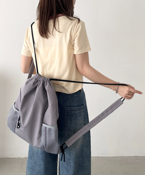 軽量メッシュポケットナップサック | CL1255036 | グレー