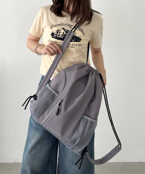 軽量メッシュポケットナップサック | CL1255036 | グレー