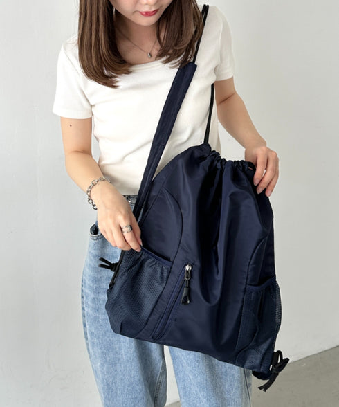 軽量メッシュポケットナップサック | CL1255036 | ブルー