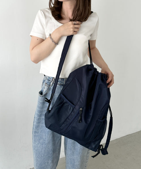 軽量メッシュポケットナップサック | CL1255036 | ブルー