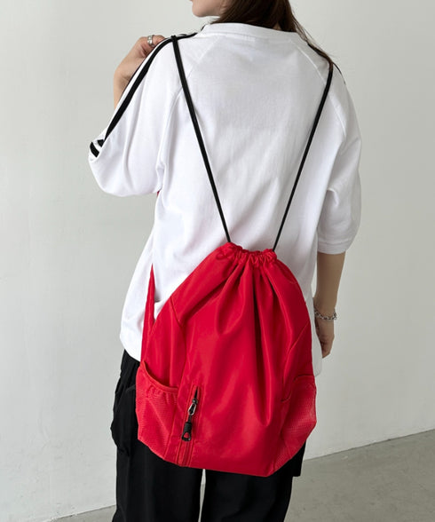 軽量メッシュポケットナップサック | CL1255036 | レッド