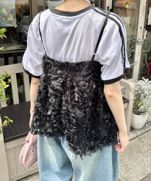 ローズチュールキャミソール | SL2255056 | ブラック