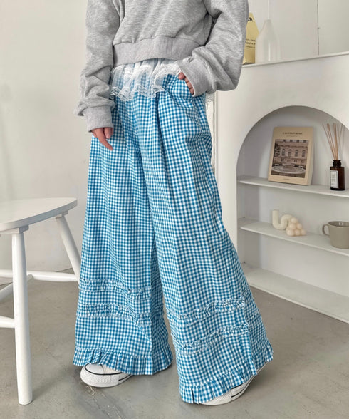 ギンガムチェック/ドットフリフリパンツ | SL2255059 | ブルー