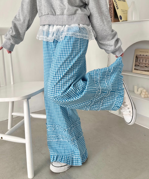 ギンガムチェック/ドットフリフリパンツ | SL2255059 | ブルー