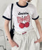チェリーリボン半袖リンガーTシャツ | SL2252019 | ブラック