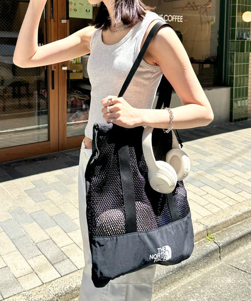 THE NORTH FACE(ザ・ノースフェイス)/A4対応 大容量 メッシュ トート ショルダーバッグ/LINDEN MESH SHOULDER BAG | IM1252040 | ブラック