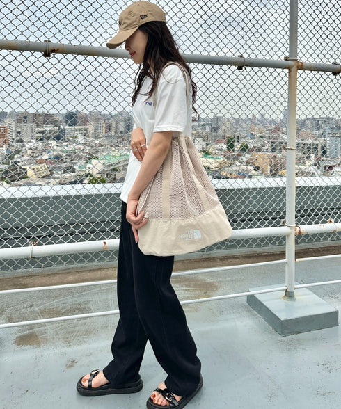THE NORTH FACE(ザ・ノースフェイス)/A4対応 大容量 メッシュ トート ショルダーバッグ/LINDEN MESH SHOULDER BAG | IM1252040 | クリーム